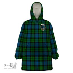 Scottish MacKie Clan Family Crest Tartan Snuggie Hoodie Plaid Wearable Blanket Hoodie