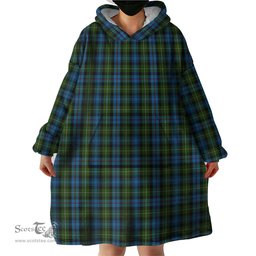 Scottish Mackenzie Clan Tartan Snuggie Hoodie Plaid Wearable Blanket Hoodie