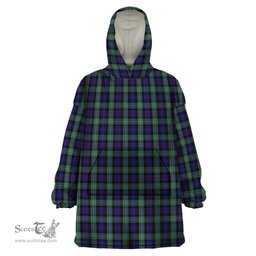 Scottish MacKenzie Hunting Green Clan Tartan Snuggie Hoodie Plaid Wearable Blanket Hoodie