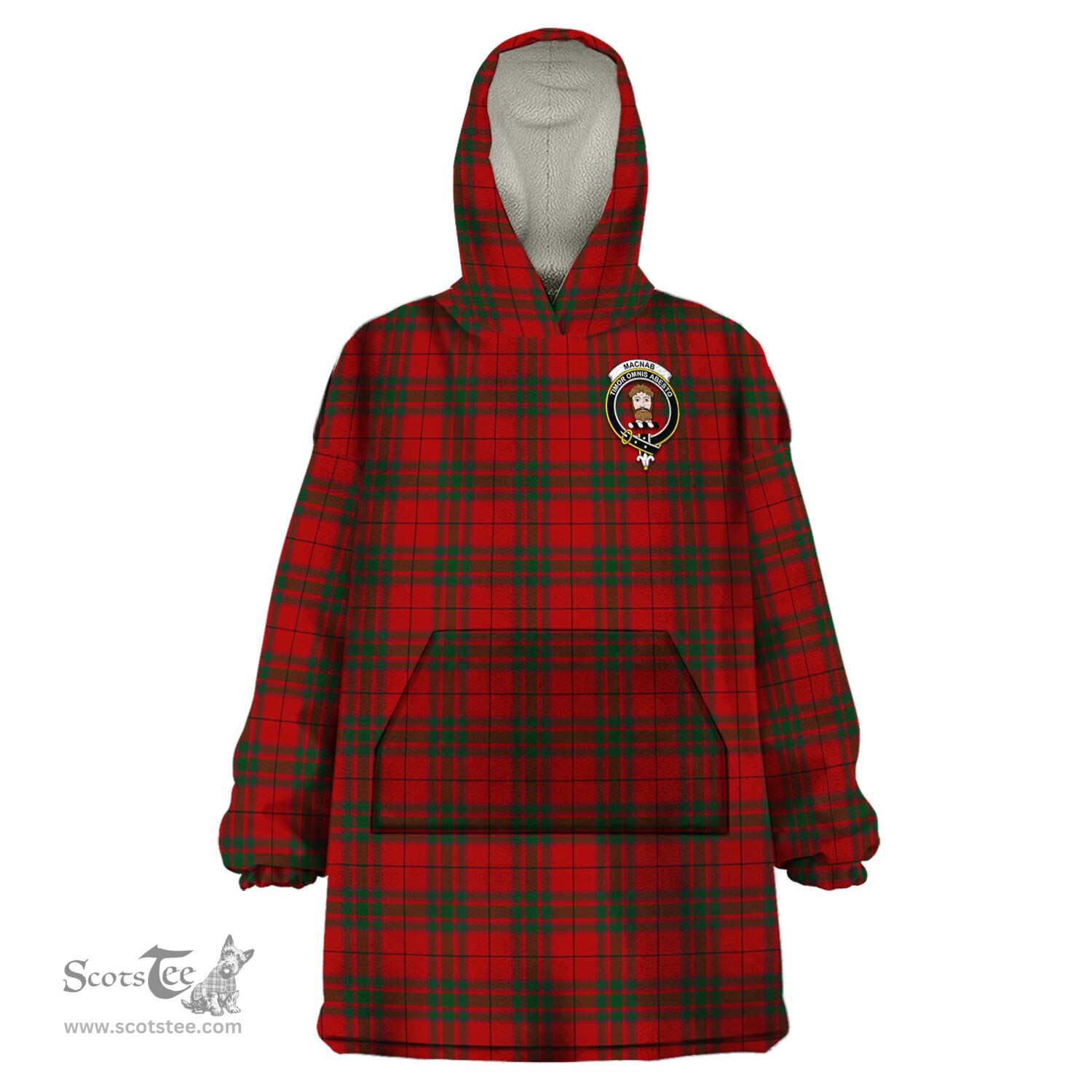 Scottish MacNab Clan Family Crest Tartan Snuggie Hoodie Plaid Wearable Blanket Hoodie