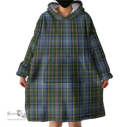 Scottish Manx National Clan Tartan Snuggie Hoodie Plaid Wearable Blanket Hoodie
