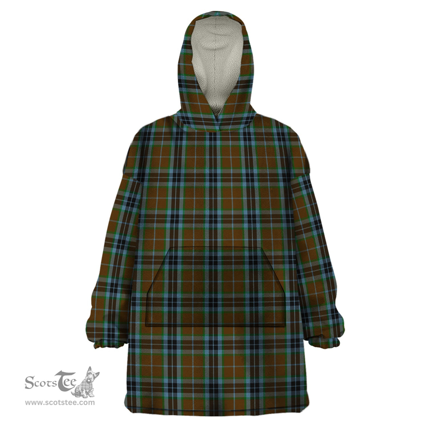 Scottish MacTavish Hunting Clan Tartan Snuggie Hoodie Plaid Wearable Blanket Hoodie