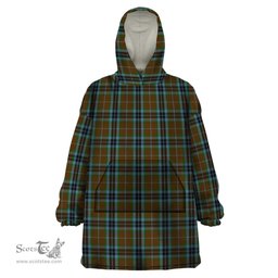 Scottish MacTavish Hunting Clan Tartan Snuggie Hoodie Plaid Wearable Blanket Hoodie