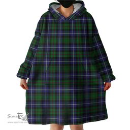 Scottish MacRow Hunting Clan Tartan Snuggie Hoodie Plaid Wearable Blanket Hoodie