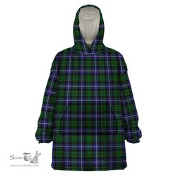 Scottish MacRow Hunting Clan Tartan Snuggie Hoodie Plaid Wearable Blanket Hoodie