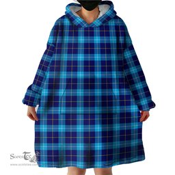 Scottish McKerrell Clan Tartan Snuggie Hoodie Plaid Wearable Blanket Hoodie