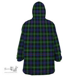 Scottish MacKenzie Modern Clan Family Crest Tartan Snuggie Hoodie Plaid Wearable Blanket Hoodie