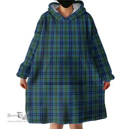 Scottish Marshall 2 Clan Tartan Snuggie Hoodie Plaid Wearable Blanket Hoodie