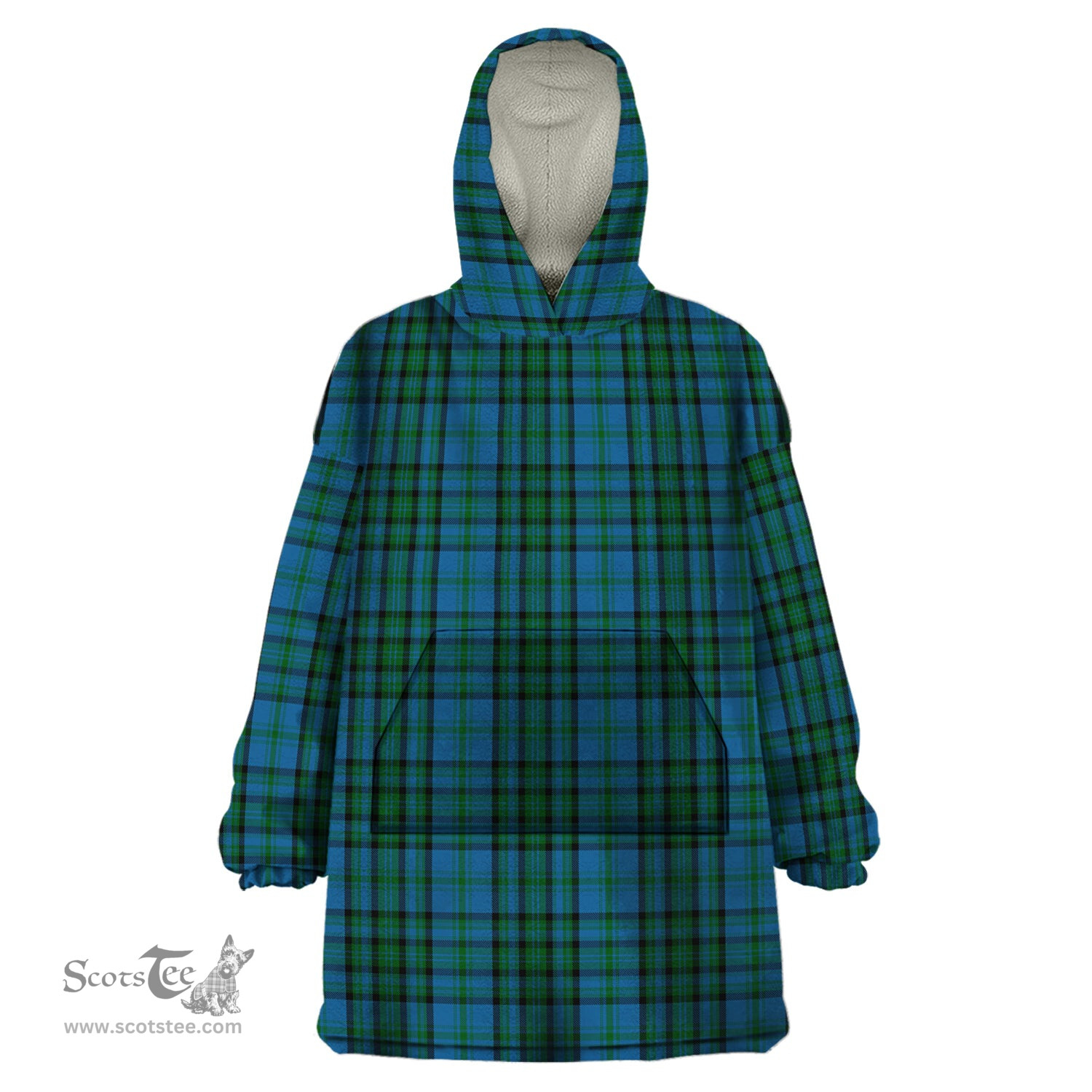 Scottish Matheson Hunting Clan Tartan Snuggie Hoodie Plaid Wearable Blanket Hoodie