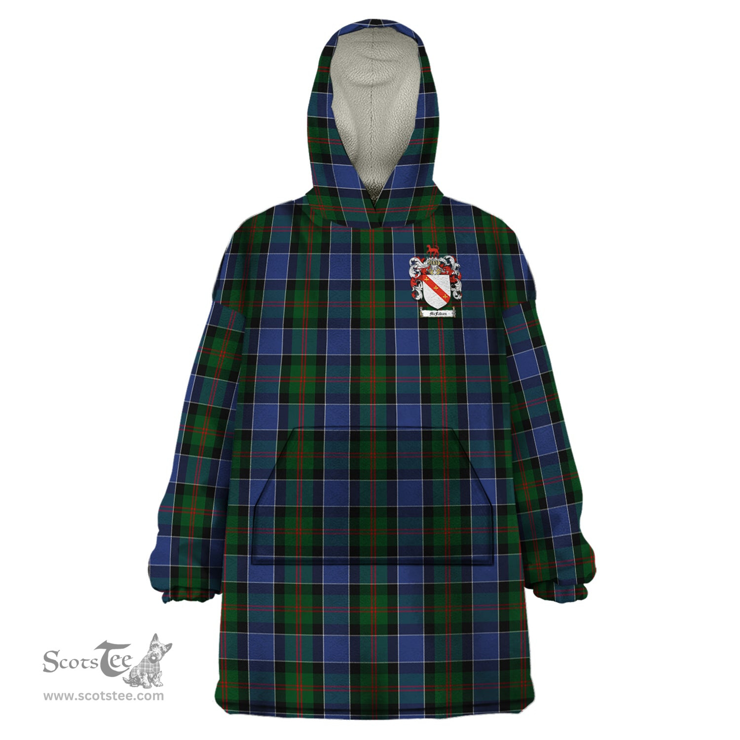 Scottish McFadzen #01 Clan Family Crest Tartan Snuggie Hoodie Plaid Wearable Blanket Hoodie