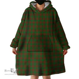 Scottish Menzies Clan Tartan Snuggie Hoodie Plaid Wearable Blanket Hoodie