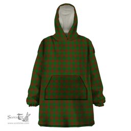 Scottish Menzies Clan Tartan Snuggie Hoodie Plaid Wearable Blanket Hoodie