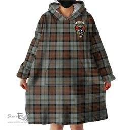 Scottish MacLeod of Harris Weathered Clan Family Crest Tartan Snuggie Hoodie Plaid Wearable Blanket Hoodie