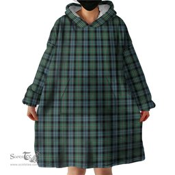 Scottish Melville Clan Tartan Snuggie Hoodie Plaid Wearable Blanket Hoodie