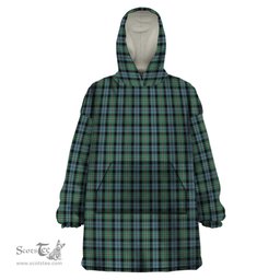 Scottish Melville Clan Tartan Snuggie Hoodie Plaid Wearable Blanket Hoodie