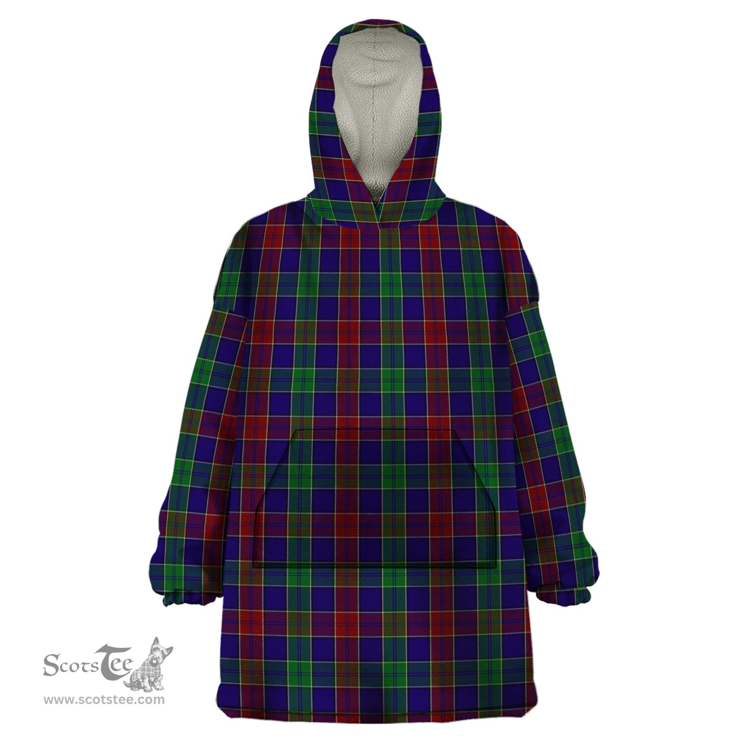 Scottish MacMichael Clan Tartan Snuggie Hoodie Plaid Wearable Blanket Hoodie