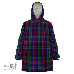 Scottish MacMichael Clan Tartan Snuggie Hoodie Plaid Wearable Blanket Hoodie