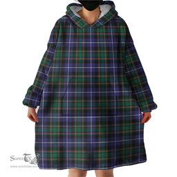Scottish MacRae Hunting Modern Clan Tartan Snuggie Hoodie Plaid Wearable Blanket Hoodie