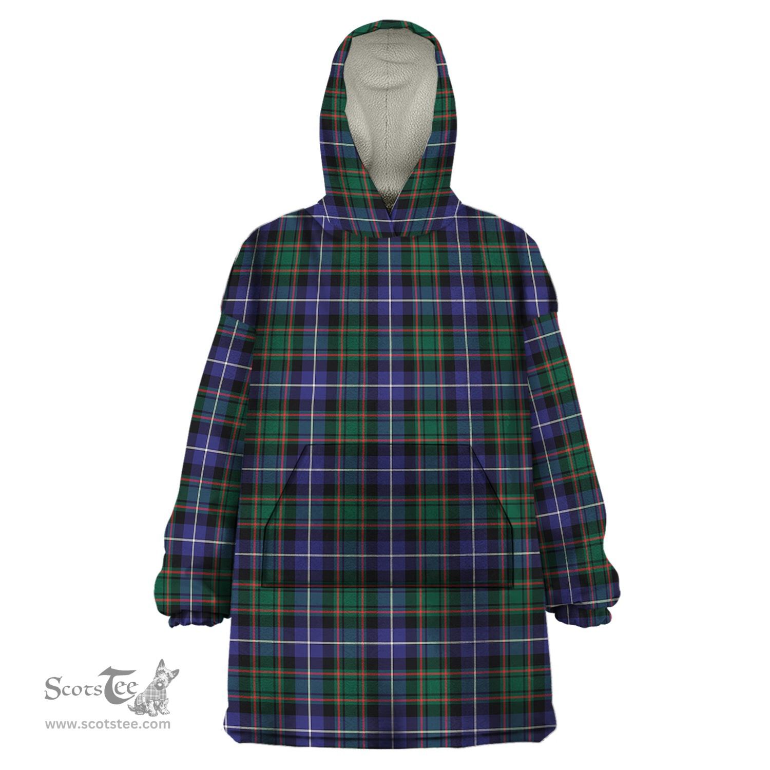 Scottish MacRae Hunting Modern Clan Tartan Snuggie Hoodie Plaid Wearable Blanket Hoodie