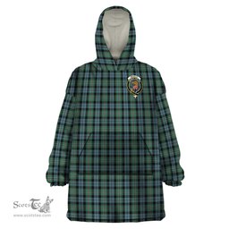 Scottish Melville Clan Family Crest Tartan Snuggie Hoodie Plaid Wearable Blanket Hoodie