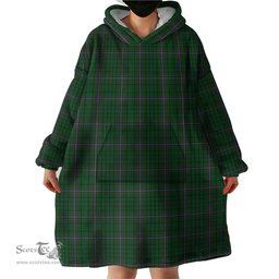 Scottish MacRae Clan Tartan Snuggie Hoodie Plaid Wearable Blanket Hoodie