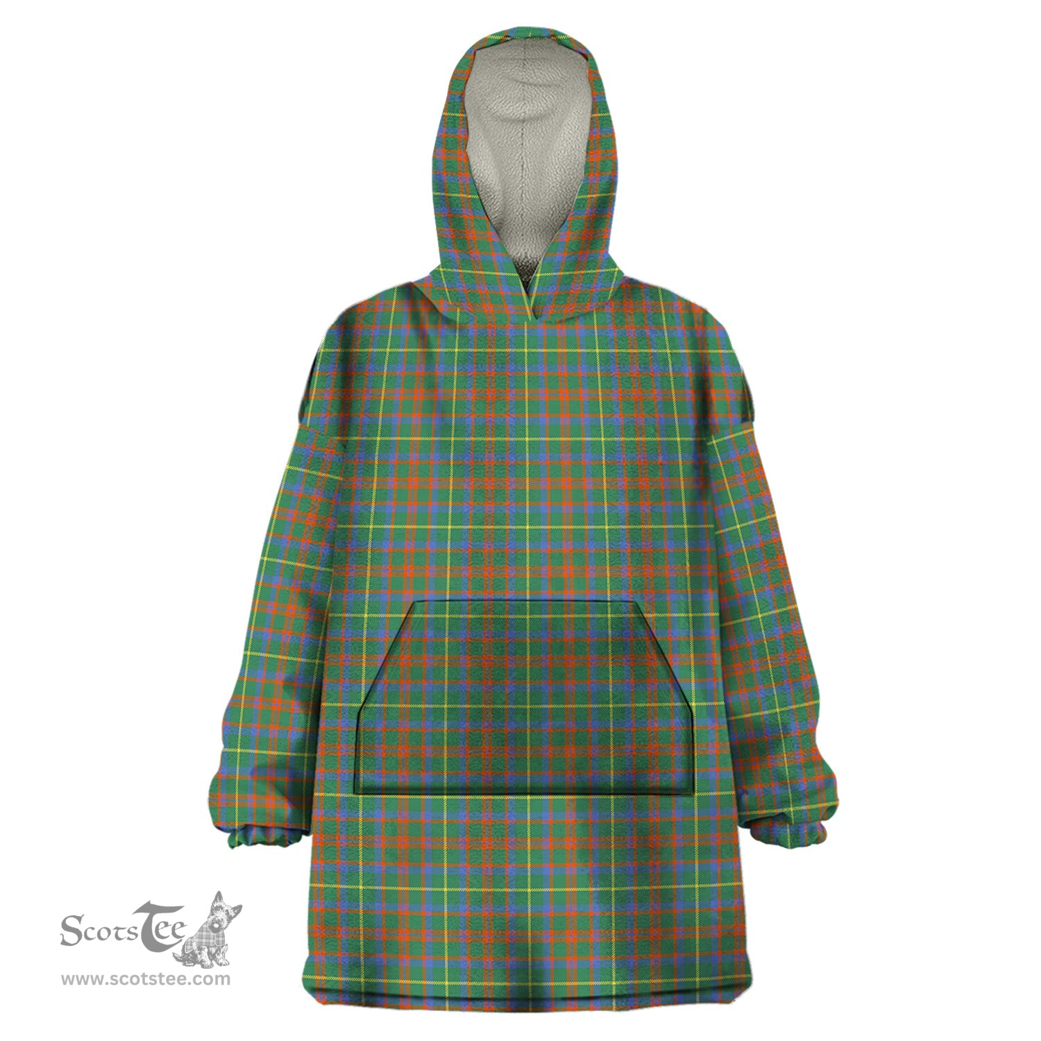 Scottish MacKintosh Hunting Ancient Clan Tartan Snuggie Hoodie Plaid Wearable Blanket Hoodie