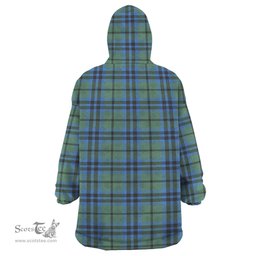 Scottish Marshall Clan Tartan Snuggie Hoodie Plaid Wearable Blanket Hoodie