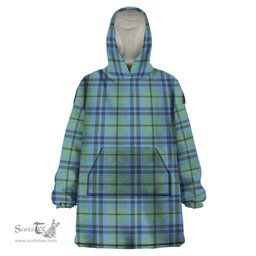 Scottish Marshall Clan Tartan Snuggie Hoodie Plaid Wearable Blanket Hoodie