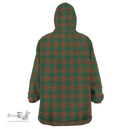 Scottish Menzies Green Ancient Clan Tartan Snuggie Hoodie Plaid Wearable Blanket Hoodie