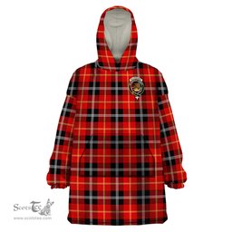 Scottish Majoribanks Clan Family Crest Tartan Snuggie Hoodie Plaid Wearable Blanket Hoodie
