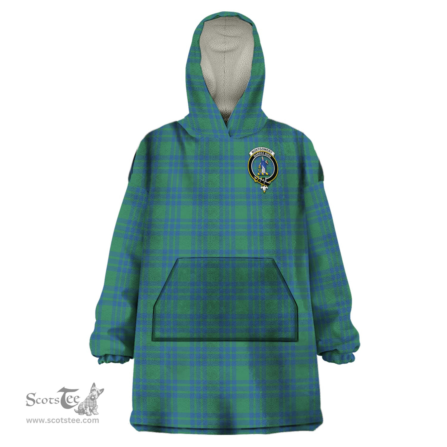 Scottish Montgomery Ancient Clan Family Crest Tartan Snuggie Hoodie Plaid Wearable Blanket Hoodie