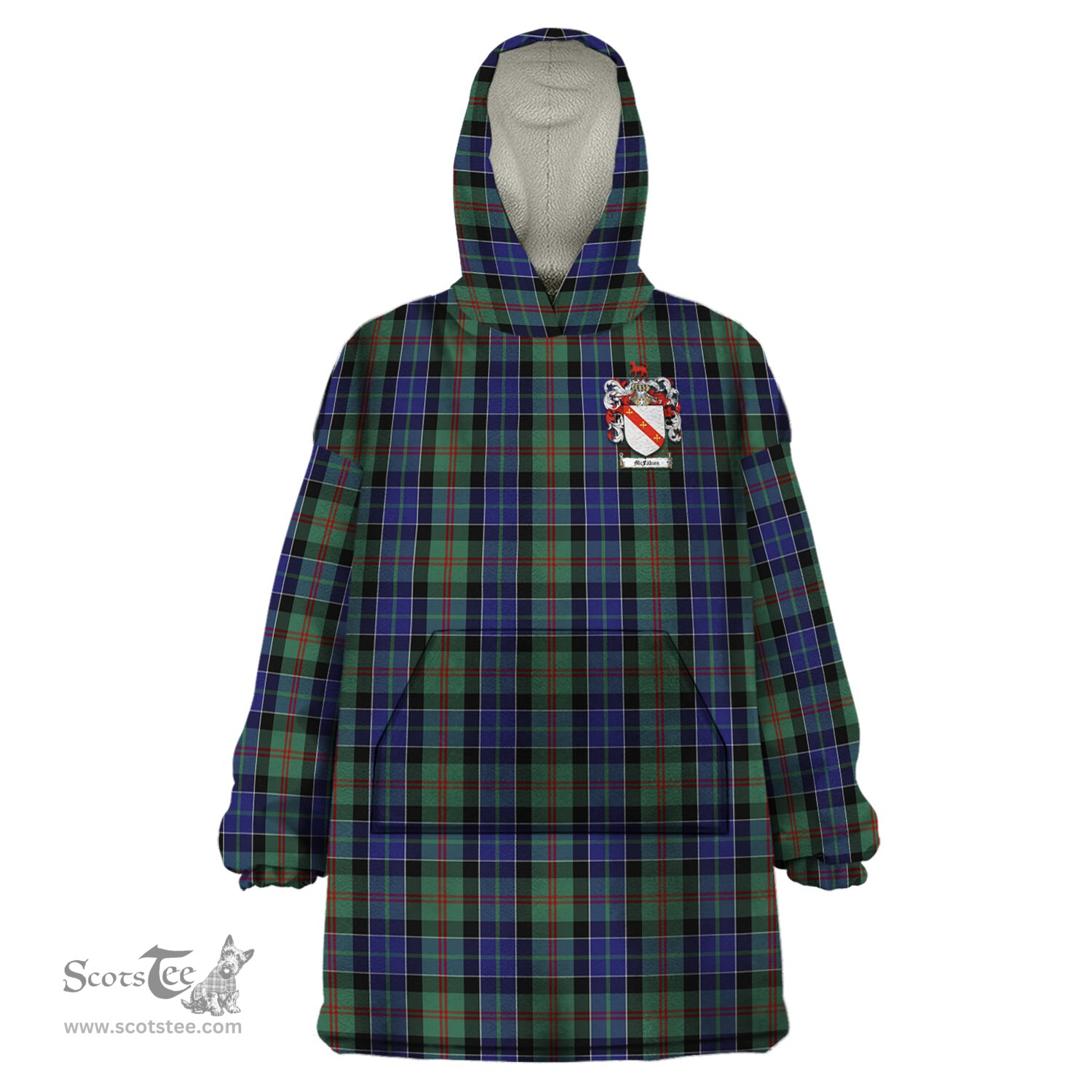 Scottish McFadzen #02 Clan Family Crest Tartan Snuggie Hoodie Plaid Wearable Blanket Hoodie