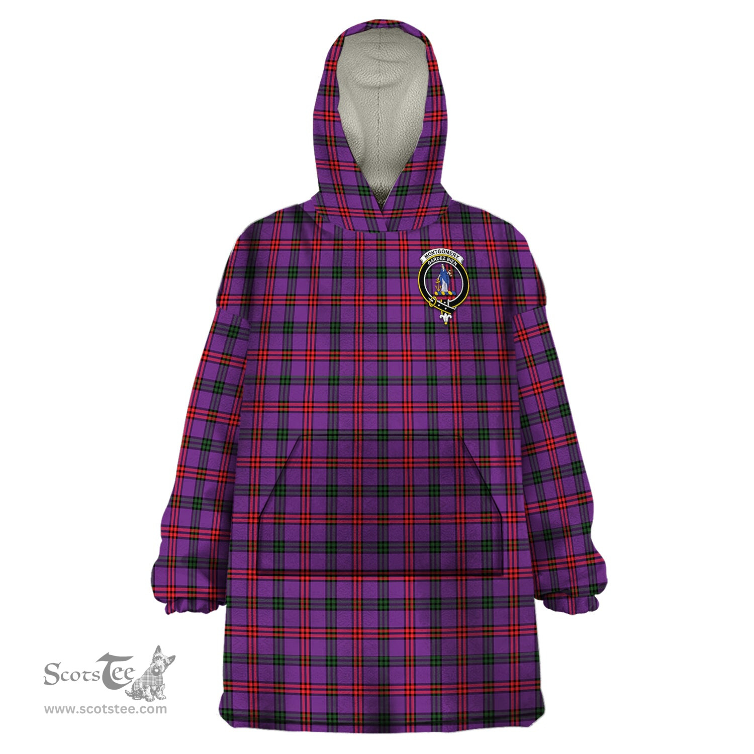 Scottish Montgomery Modern Clan Family Crest Tartan Snuggie Hoodie Plaid Wearable Blanket Hoodie