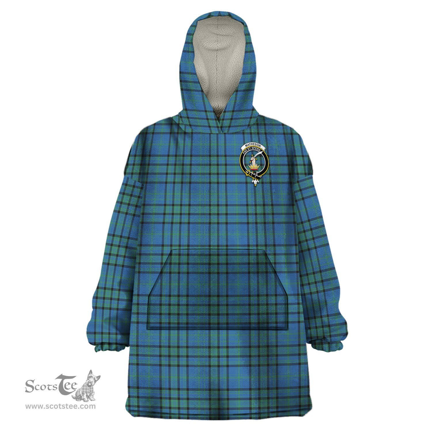 Scottish Matheson Hunting Ancient Clan Family Crest Tartan Snuggie Hoodie Plaid Wearable Blanket Hoodie