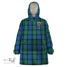 Scottish MacThomas Clan Family Crest Tartan Snuggie Hoodie Plaid Wearable Blanket Hoodie