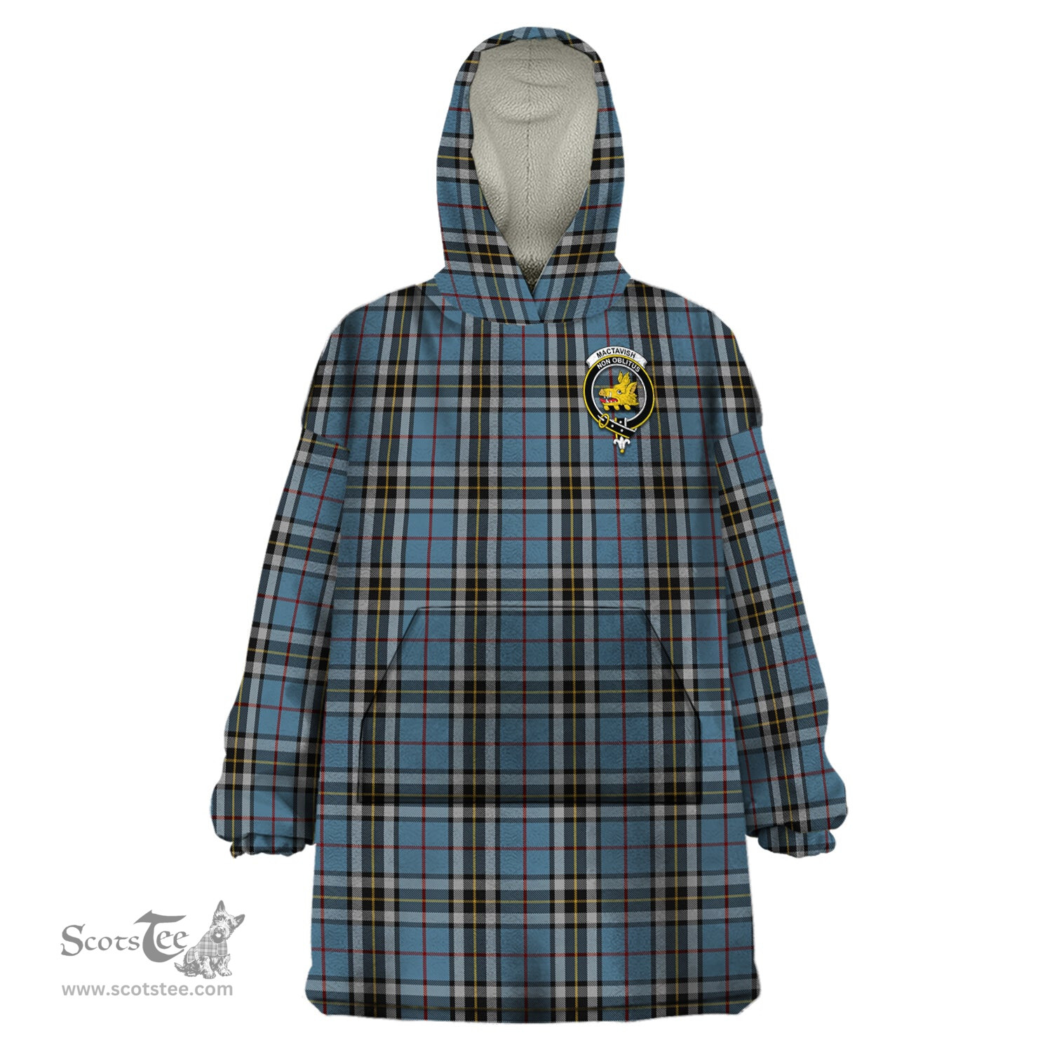 Scottish MacTavish Dress Clan Family Crest Tartan Snuggie Hoodie Plaid Wearable Blanket Hoodie