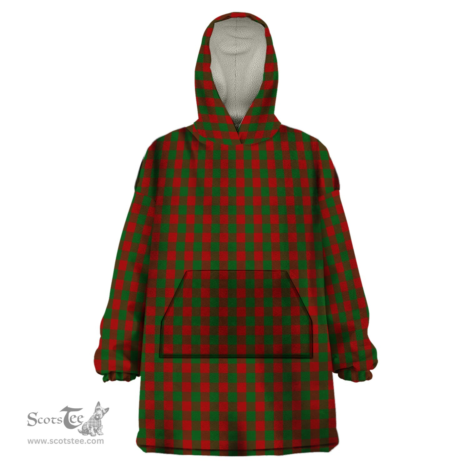 Scottish Moncrieff Clan Tartan Snuggie Hoodie Plaid Wearable Blanket Hoodie