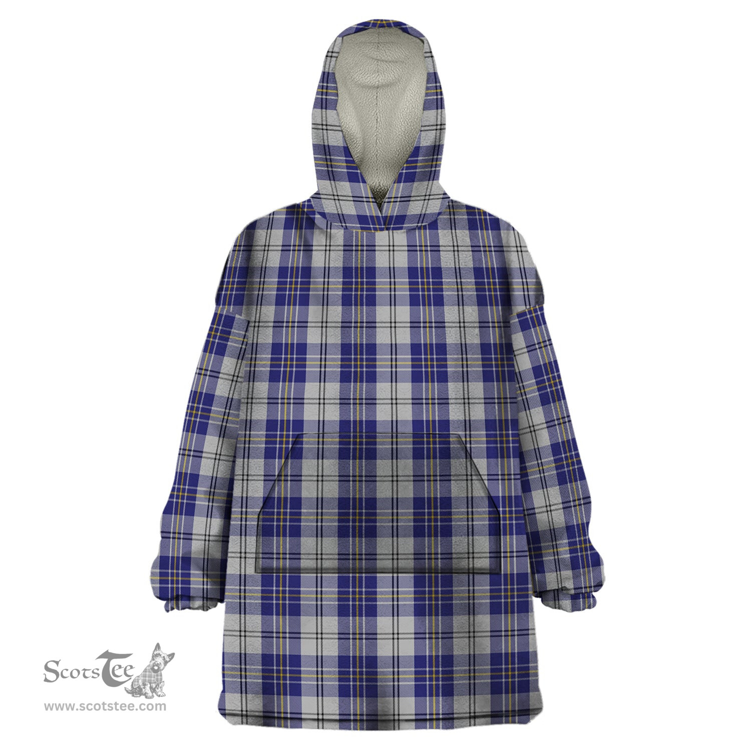 Scottish MacPherson Dress Blue Clan Tartan Snuggie Hoodie Plaid Wearable Blanket Hoodie