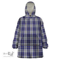 Scottish MacPherson Dress Blue Clan Tartan Snuggie Hoodie Plaid Wearable Blanket Hoodie