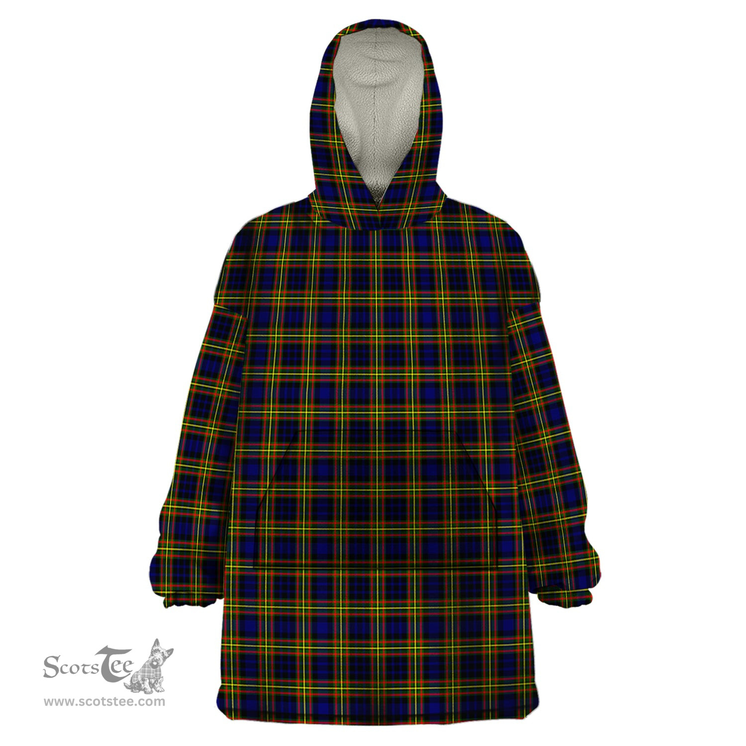 Scottish MacLellan Modern Clan Tartan Snuggie Hoodie Plaid Wearable Blanket Hoodie
