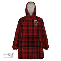 Scottish MacQueen Clan Family Crest Tartan Snuggie Hoodie Plaid Wearable Blanket Hoodie