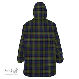 Scottish MacLaren Modern Clan Family Crest Tartan Snuggie Hoodie Plaid Wearable Blanket Hoodie
