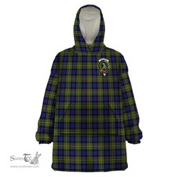 Scottish MacLaren Modern Clan Family Crest Tartan Snuggie Hoodie Plaid Wearable Blanket Hoodie
