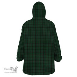 Scottish Menzies Green Clan Family Crest Tartan Snuggie Hoodie Plaid Wearable Blanket Hoodie