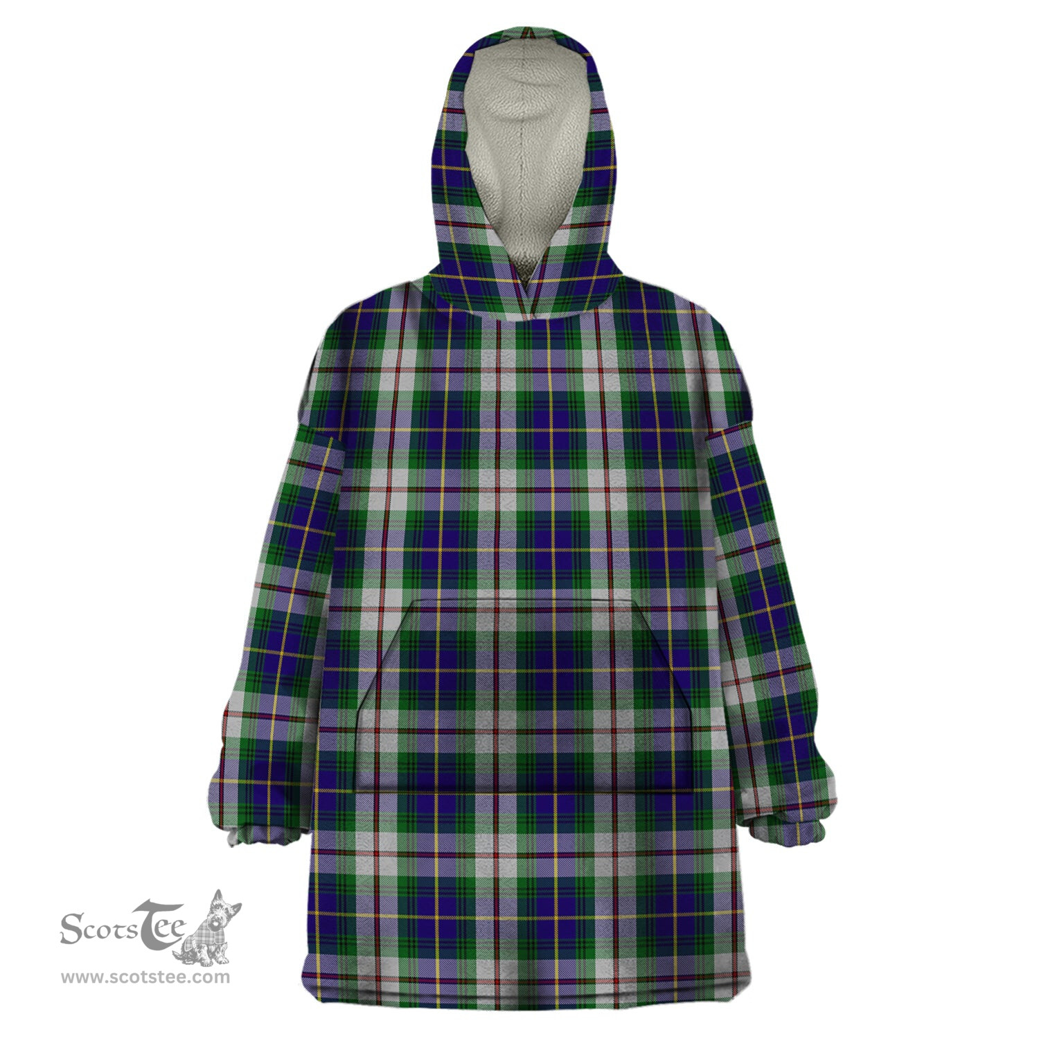 Scottish MacLeod Of Californian Clan Tartan Snuggie Hoodie Plaid Wearable Blanket Hoodie