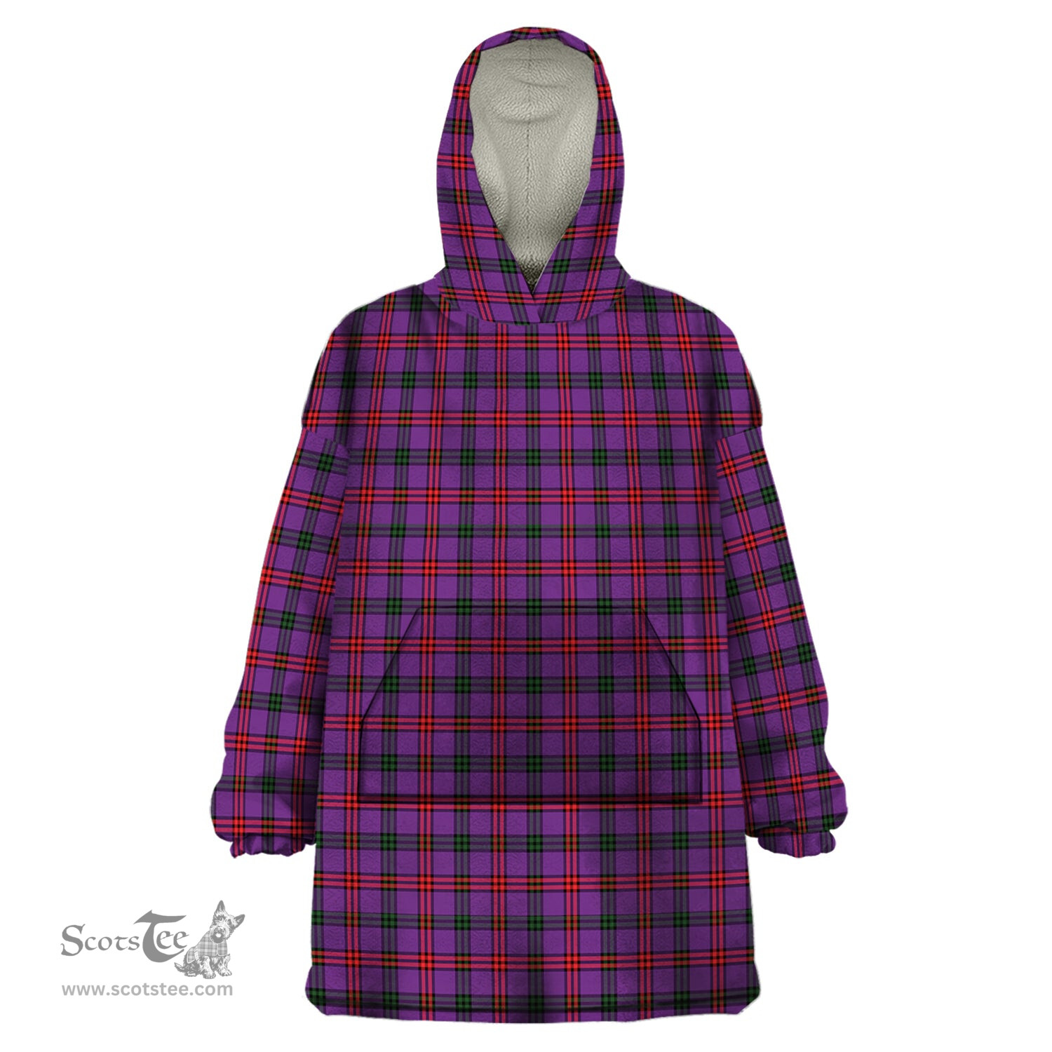 Scottish Montgomery Modern Clan Tartan Snuggie Hoodie Plaid Wearable Blanket Hoodie