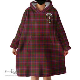 Scottish MacRae Red Clan Family Crest Tartan Snuggie Hoodie Plaid Wearable Blanket Hoodie