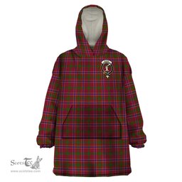 Scottish MacRae Red Clan Family Crest Tartan Snuggie Hoodie Plaid Wearable Blanket Hoodie