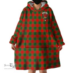 Scottish Moncrieff Modern Clan Family Crest Tartan Snuggie Hoodie Plaid Wearable Blanket Hoodie