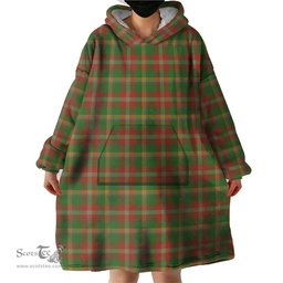Scottish Mapple Leaf Ancient Clan Tartan Snuggie Hoodie Plaid Wearable Blanket Hoodie
